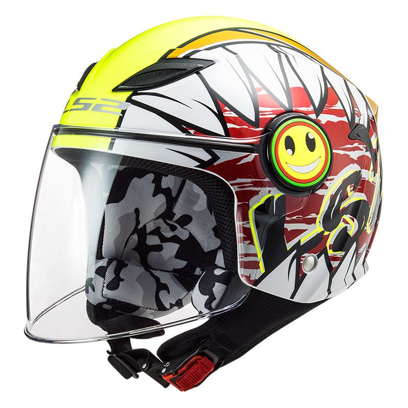 LS2 OF602 CRUNCH JUNIOR FUNNY ΠΑΙΔΙΚΟ ΚΡΑΝΟΣ JET WHITE HI-VIS YELLOW