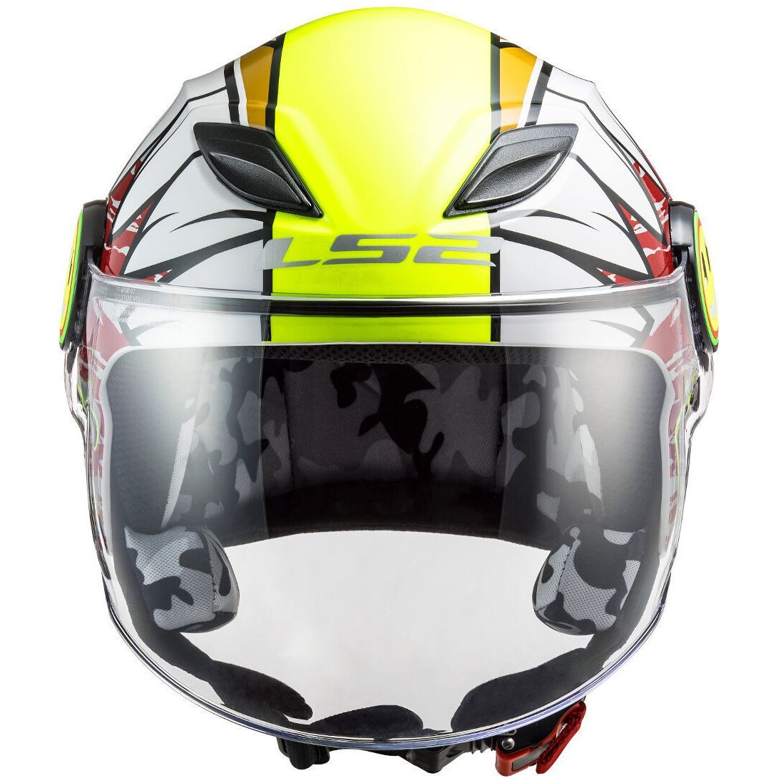 LS2 OF602 CRUNCH JUNIOR FUNNY ΠΑΙΔΙΚΟ ΚΡΑΝΟΣ JET WHITE HI-VIS YELLOW