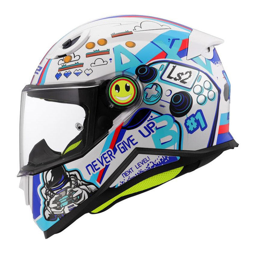 LS2 812 KID NEXT LEVEL ΠΑΙΔΙΚΟ ΚΡΑΝΟΣ ΜΗΧΑΝΗΣ FULL FACE WHITE BLUE