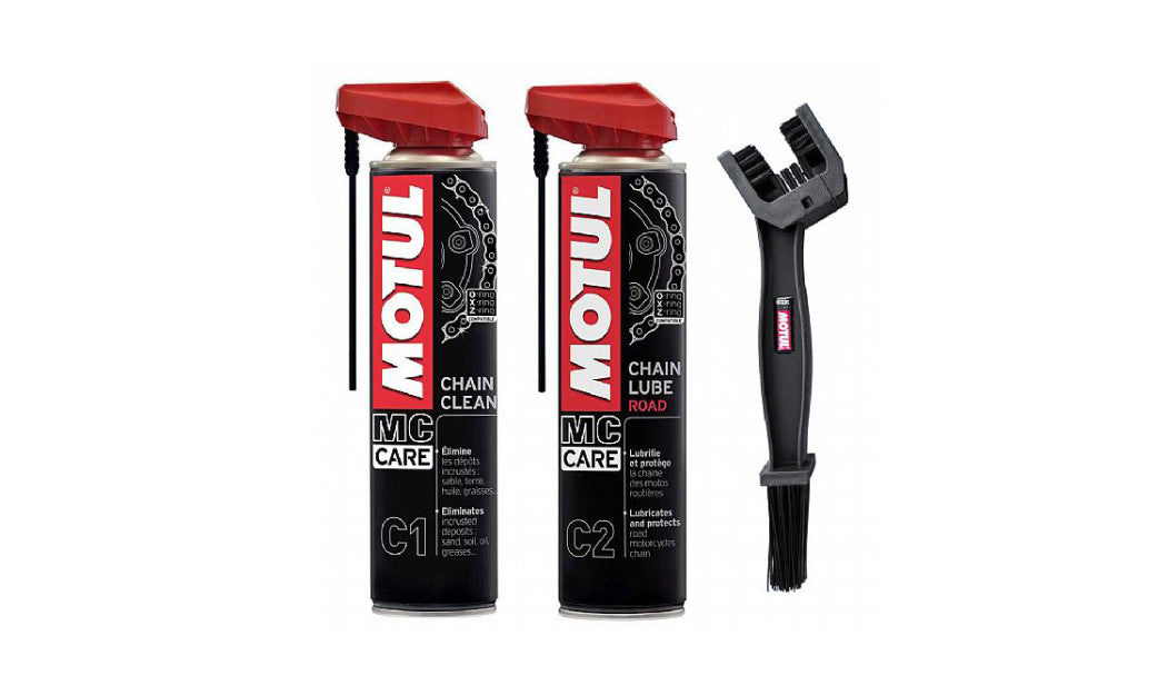 ΣΕΤ ΚΑΘΑΡΙΣΜΟΥ ΑΛΥΣΙΔΑΣ MOTUL CHAIN CARE KIT ROAD C1& C2 3PCS