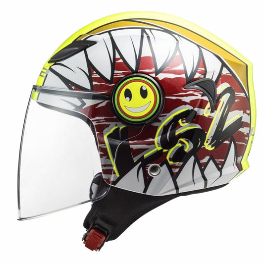 LS2 OF602 CRUNCH JUNIOR FUNNY ΠΑΙΔΙΚΟ ΚΡΑΝΟΣ JET WHITE HI-VIS YELLOW