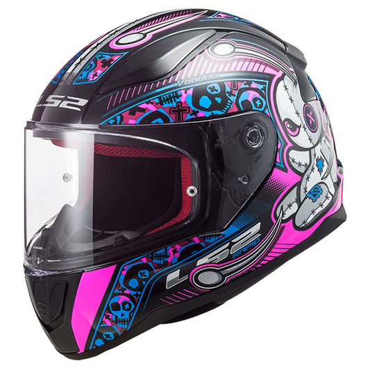 LS2 RAPID MINI FF353J VOODOO ΠΑΙΔΙΚΟ ΚΡΑΝΟΣ BLACK FLUO PINK